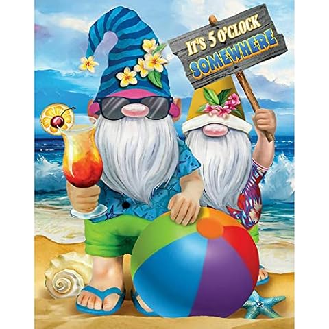 PVOODIRE Gnome Diamond Painting Art Kits for Adults and Kids,Diamond Painting Gnome Diamond Art Kits ,Crystal Painting Art Gnome Kits for Home Wall Decor 30x40cm Cover