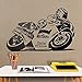 Adesivi murali per club sportivi per moto Camera dei bambini Adesivi murali per scooter per moto Decorazioni per la casa in vinile Adesivo murale A4 56x36cm