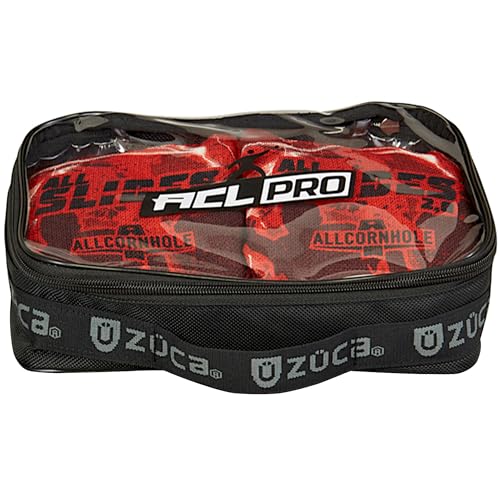 ZÜCA Cornhole ACL Pro Pouch - Cornhole Bag Utility Pouch - Fits 4 Cornhole Bean Bags - Durable Ballistic Nylon with Clear Vinyl Lining - Fit Handles of Cornhole Bag Carry Case