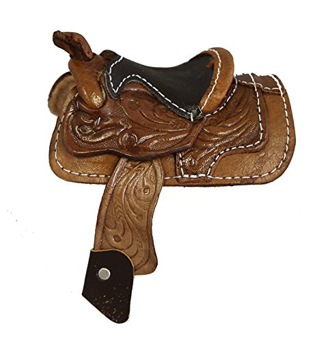 AJ Tack 2 Inch Decorative Western Saddle Dark Brown
