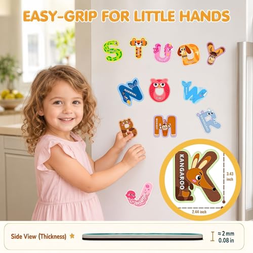 Alphabet Magnets ABC Magnets for Fridge Kids Magnetic Alphabet Letters - image 4