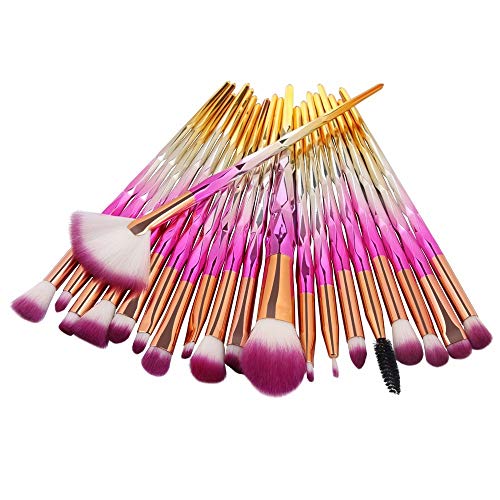 Clearance 20Pc Professional Makeup Brush Cosmetics Brushes Set for Powder, Liquid, Cream, Eye Shadow, Eye Brow and Foundation by TOPUNDER
