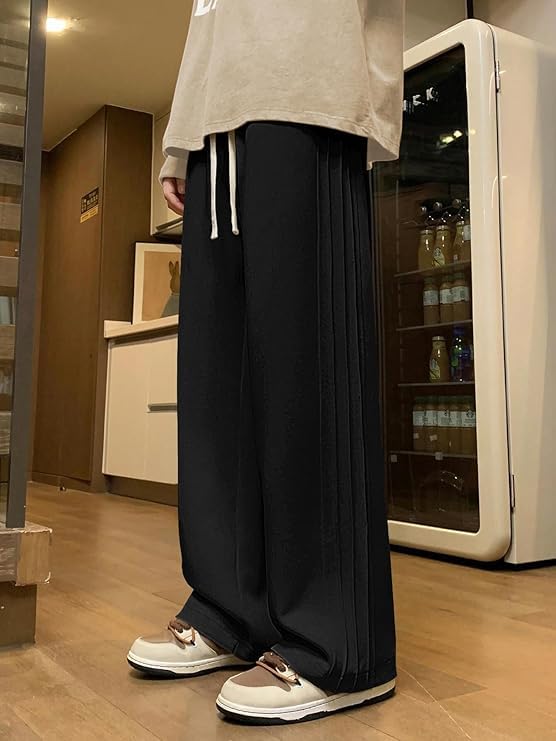 Image of GRECIILOOKS Men Mid Rise Lycra Cargo Track Pants Loose Fit Joggers | Korean Style Travel & Lounge Wear with Pockets