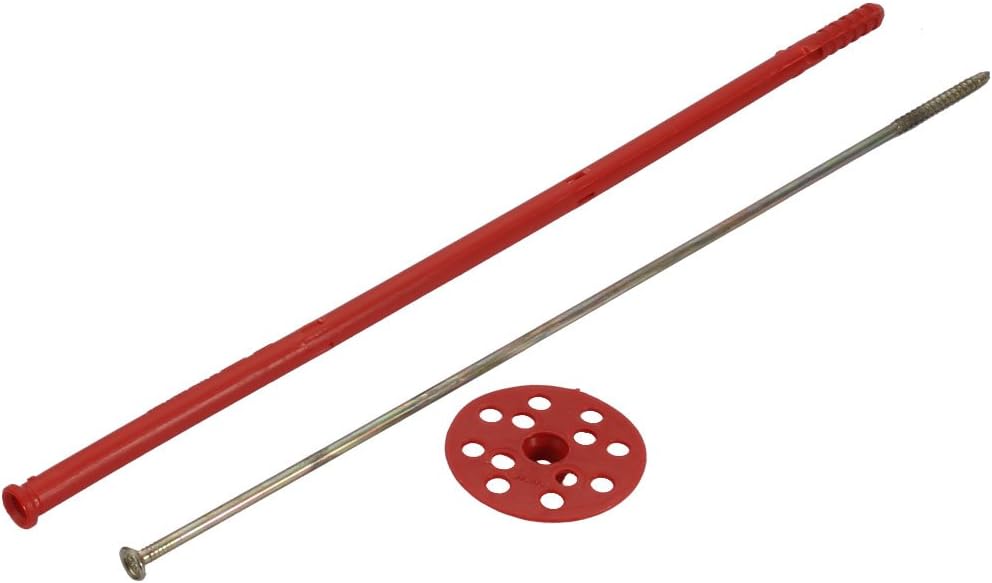 20pcs M10x340mm PP Drywall Anchor Red w Fixing Plate Iron Zinc Plated Nail (id: 206 32a 57d 0df d29