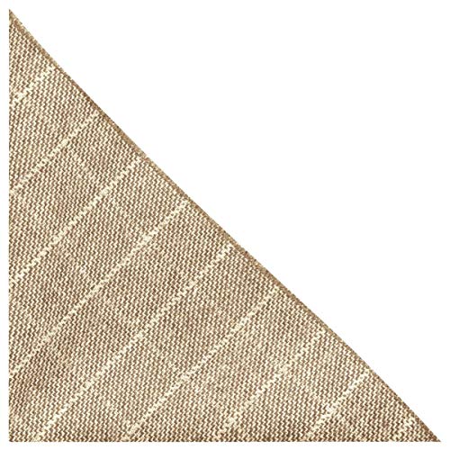 Beige Birdseye Check Pocket Square, Handkerchief #TOP1