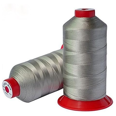 PsmGoods® Hilo de coser de nailon resistente para máquina de coser, gris claro, 2 unidades Cover