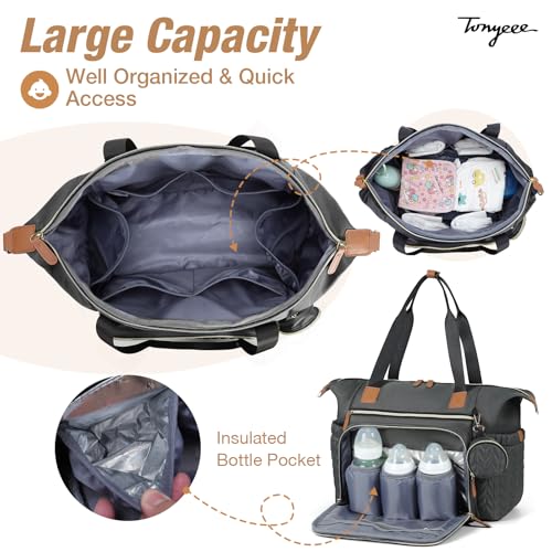 Image of Diaper Bag Tote, Large Baby Hospital Bag for Labor Delivery Mom