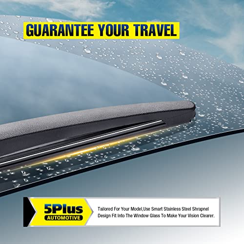 Image of 5 PLUS 10 inch Rear Wiper Blade Replacement for GMC Acadia 2012-2007 /Dodge Magnum 2008-2005 Nitro 2008-2007 /Saturn Outlook 2010-2007 BACK Windshield Wiper Blade (10-E)