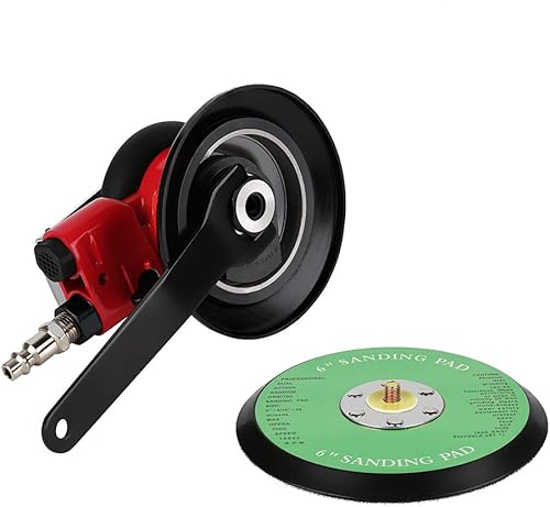 Miniatura 5 de lijadora orbital al azar profesional de la palma del aire de 6", lijadora neumática resistente de la acción dual