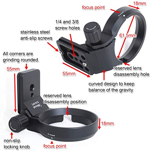 Ishoot Lens Collar Tripod Mount Ring Support Bracket Holder For Sony Fe 24-240Mm F/3.5-6.3 Oss, 24-105Mm F/4 G Oss, 16-35Mm F/2.8 Gm, 24-70Mm F/2.8 Gm, 35Mm F/1.4 Za, 50Mm F/1.4 Za, 85Mm F/1.4 Gm #TOP2