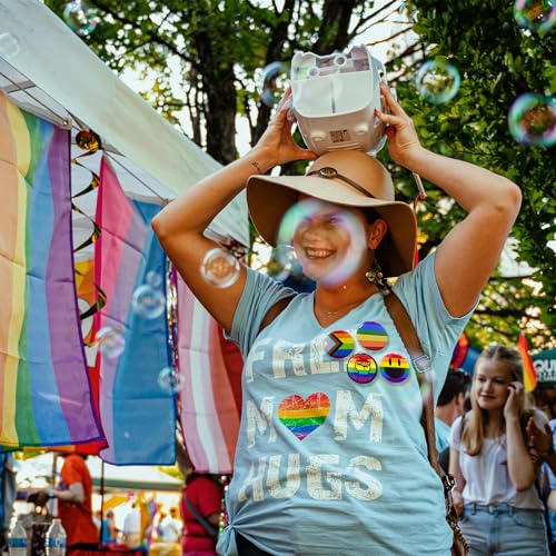 Image of BDS-HOME 14pcs Rainbow Pride Pins LGBTQ Round Brooch Badges Enamel Designs Gay Pride Month Accessories Party Parades Clothes Backpacks, Jackets, Hats Denim Decorate