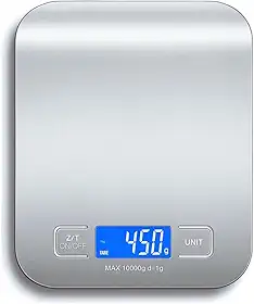 Balança Cozinha Inox De Alta Precisão Para Dieta Fitness Ingredientes Academia - 10Kg Escala 1g - (Contem Pilhas)
