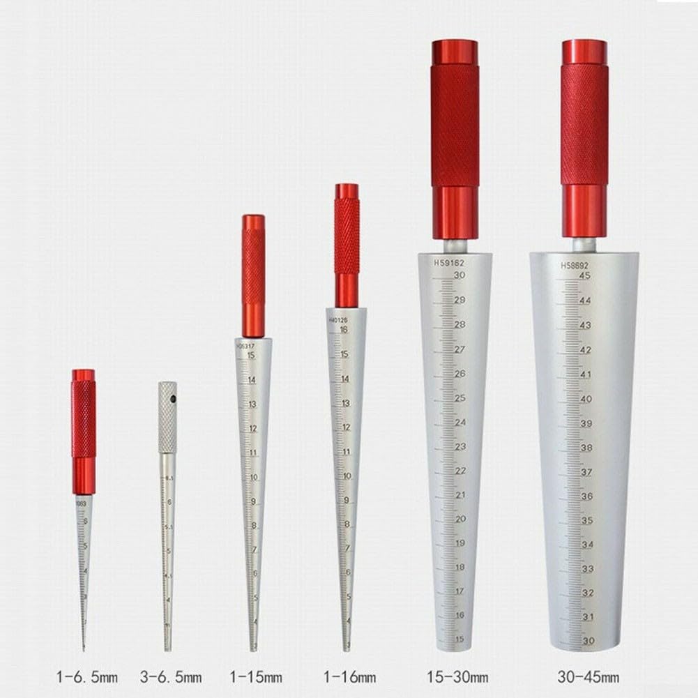 Spessimetro conico conico conico con scala millimetrica in acciaio al carbonio, adatto per misure di fori interni, aperture e parti a parete sottile sulla piattaforma (15-30mm)
