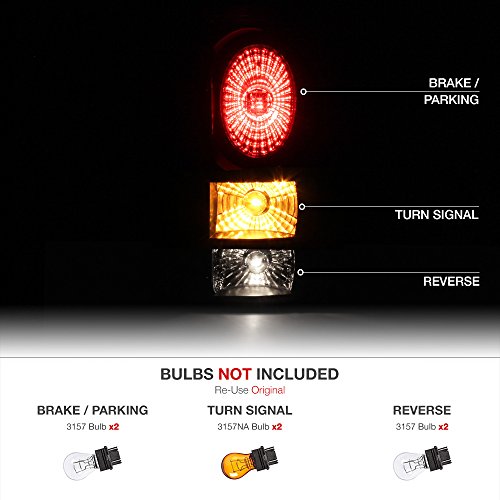 Vipmotoz Altezza Euro Style Tail Light Lamp For 1999-2002 Chevy Silverado & 1999-2006 Gmc Sierra 1500 2500 3500 - Matte Black Housing, Smoke Lens, Driver And Passenger Side #TOP2