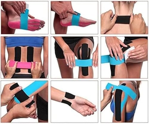 Fita Tapping Pós Cirúrgica Bandagem Elástica Fisioterapia Hipoalergênica Resistente à Água Recuperçã