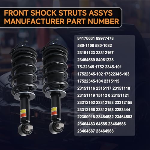 84176631 84977478 Front Pair Shock Absorber Struts Assembly with Magnetic Ride Control Suspension Electric Automatic for 2015-2020 Cadillac Escalade Chevy Tahoe Suburban Silverado GMC Sierra Yukon XL by Rimoody - Used condition - Image 2
