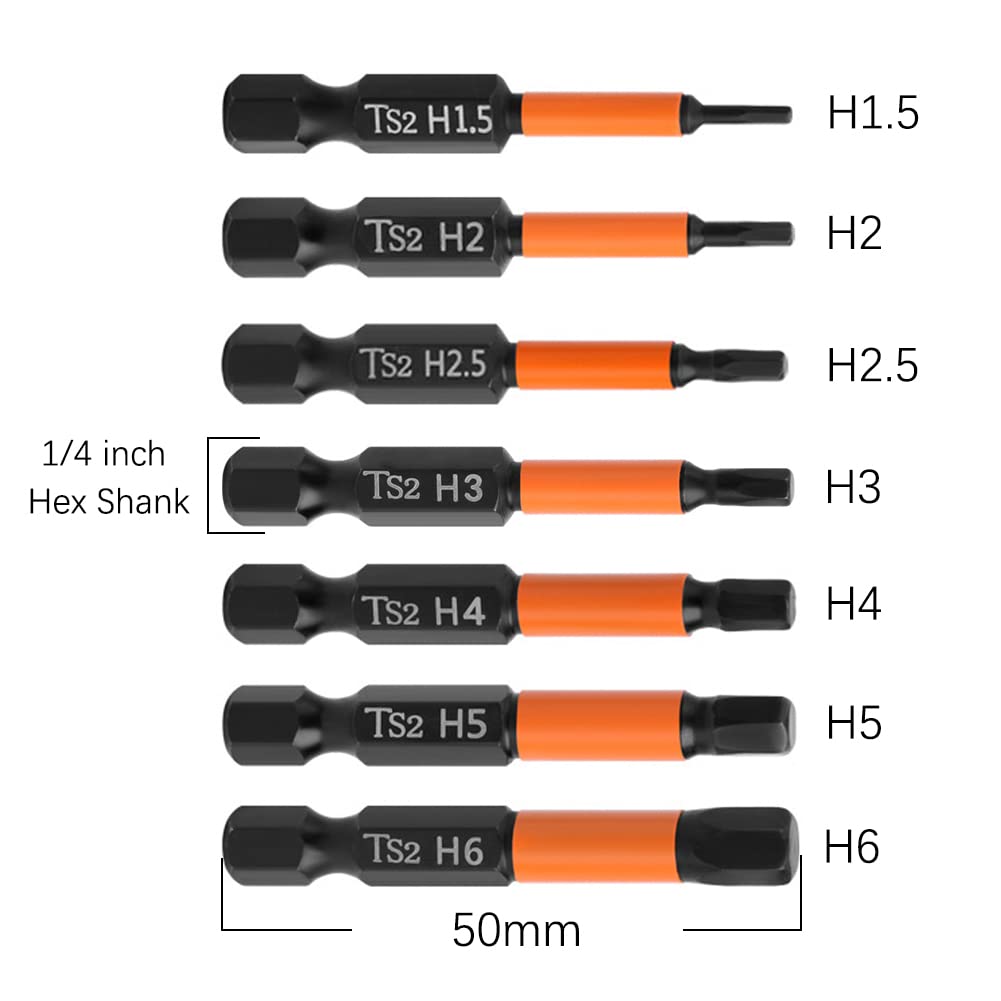 Broppe 10 delige magnetische zeskant schroevendraaier bits h15   h2   h25   h3 h4 h5 h6 1 4 inch zeskantschroevendraaierset voor bosch   size  h4 kopen? | Korting tot 49