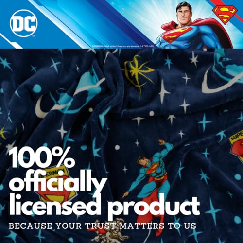 Image of Franco Collectibles Superman DC Comics Krypto Dog Bedding Super Soft Cozy Plush Throw, 60 in x 70 in, (Officially Licensed Product)