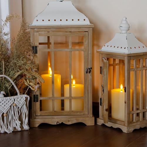 Image of Flameless Flickering 4 inch x6 inch Real Wax Ivory Remote Candles with Candle Grease, Pack of 2 Timer LED Battery Operated Fake Warm Light Pillar Candles for Home, Banquet, Ceremony Decoration