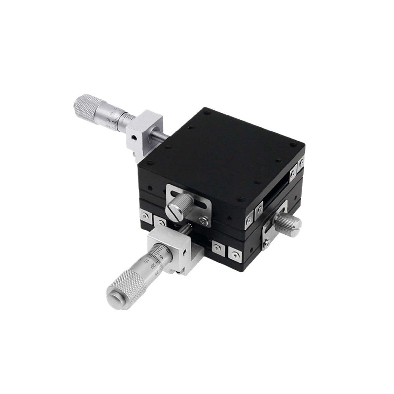 IGNVXMGKP Trimming Guide Rail Micrometer Optical Table Displacement Platform X/XY/XYZ Axis Manual Sliding Table Precision Knob Table(XY-axis Center,40x40mm Table)