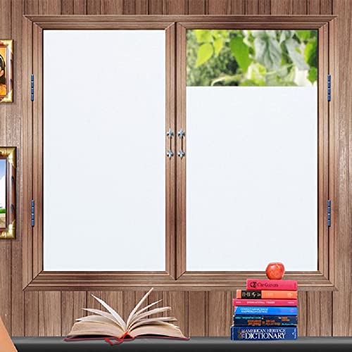 Zindoo Vinilos para Ventanas 44.5 X 200 cm Vinilos para Cristales Blanco Mate Vinilos Decorativos Cristales Laminas para Ventanas Privacidad del Bano