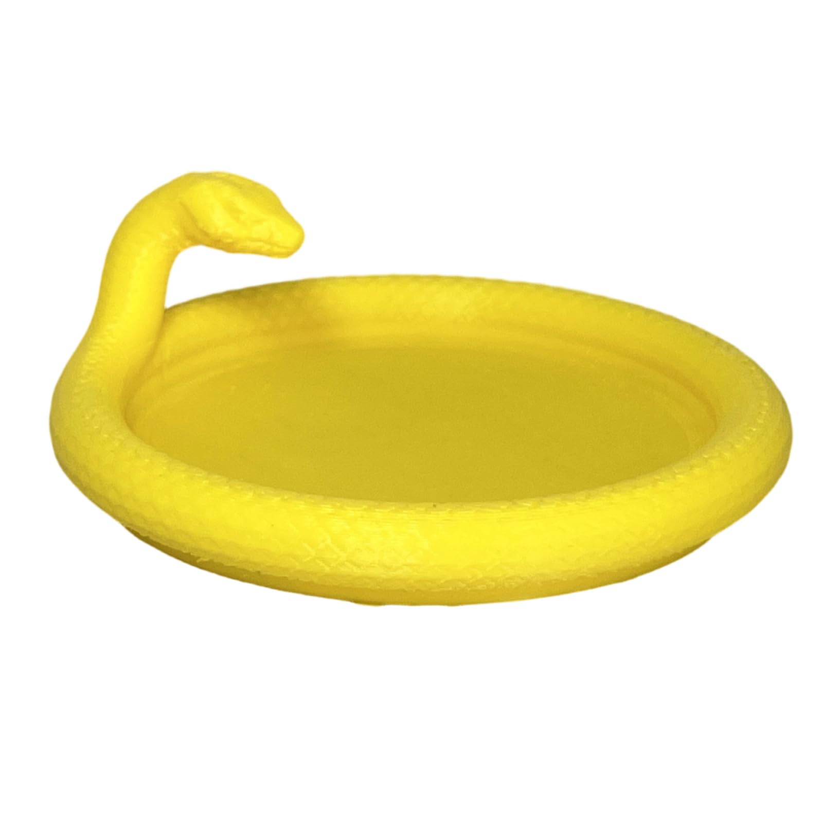 Kaeltsyn Yellow Delicate Gothic Snake Shape Ornamental Tray Decorative Plate Suitable For Showcasing Accessories And Keepsakes Snake Themed Storage Solution