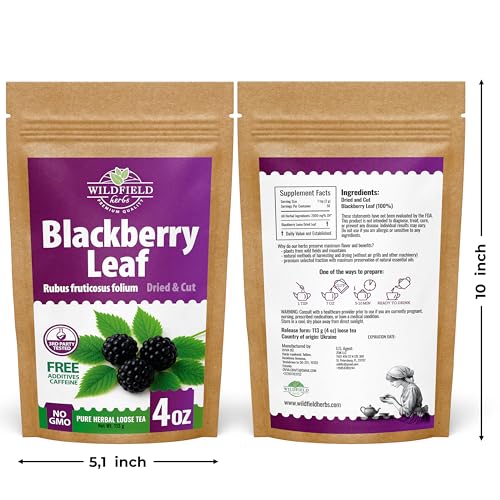 Image of 4 oz. Blackberry Leaf Herbal Tea (Rubus fruticosus) - 113g Dried Blackberry Leaf Tea Hojas de Zarzamora