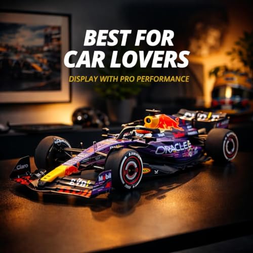 Image of PLUSPOINT 1:43 Scale 2023 RB19#1 Racing Diecast Model Car, Purple Black Alloy Metal Collectible Vehicle with Smooth Rolling Wheels for Display Collectors