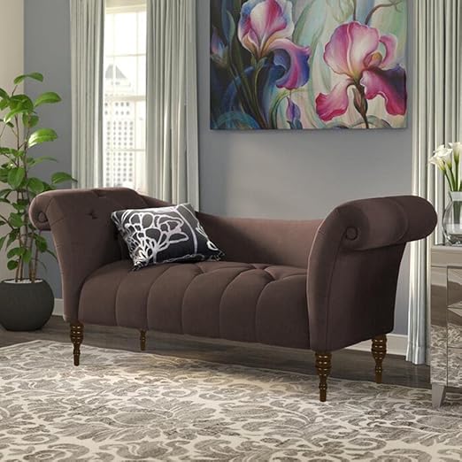 Image of Rosewood 2-Seater Settee Sofa Diwan Couch for Home and Living Room