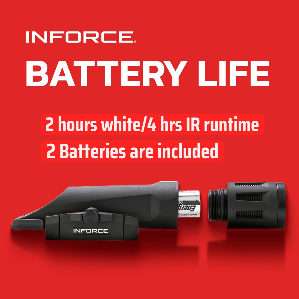 Inforce WMLX 700 Lumens Gen 2 Weaponlight White Light with IR, (Black)