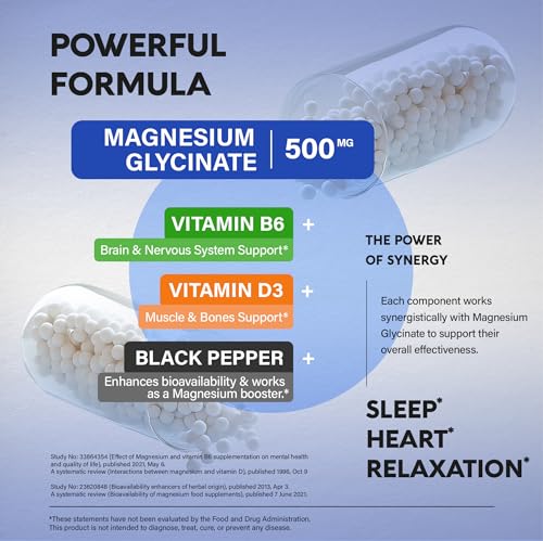 Nutraharmony Magnesium Glycinate 500 mg (90 mg elemental) 120 Capsules — view 6