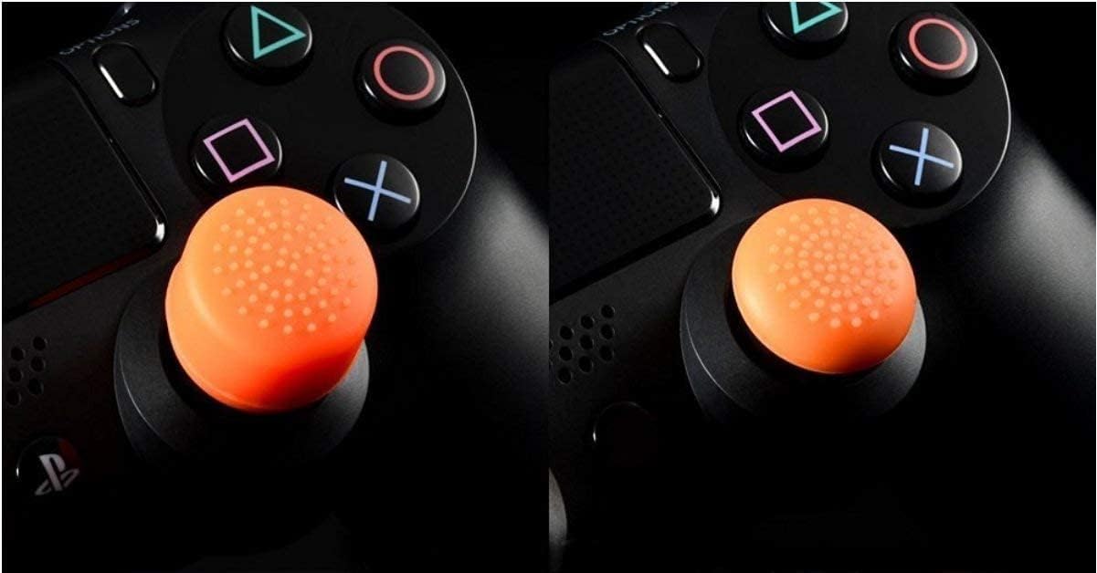 Analog Thumb Stick Grips Cap Silicone Thumbsticks Joystick Cap Cover for PS4 PS3 PS2 Switch Pro Xbox one Xbox 360 Wii U Controller - Orange