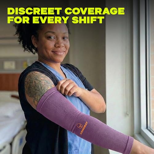Image of ARMORAY Arm Sleeves for Men and Women - UV Sun Protection Cooling Compression - Tattoo Cover Up Sleeve for Daily Wear & Work