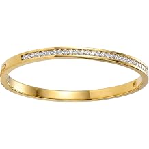 14K Gold Anti Tarnish SS CZ Bangle, Women Gift