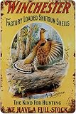 Pheasant Metal Tin Sign Winchester Factory Loads Shotgun Shellsthe Retro Poster Man Cave Kitchen Din