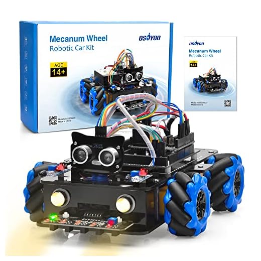 OSOYOO Omni Directional Mecanum Wheels Robot Car Kit for Arduino Mega2560 Raspberry Pi STEM Remote Controlled Educational DIY Coding for Teens Adult
