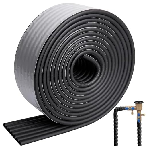 Aislamiento de tuberías para exteriores, 8 cm x 5 m, aislamiento autoadhesivo, para tubos de calefacción y tuberías de alta densidad