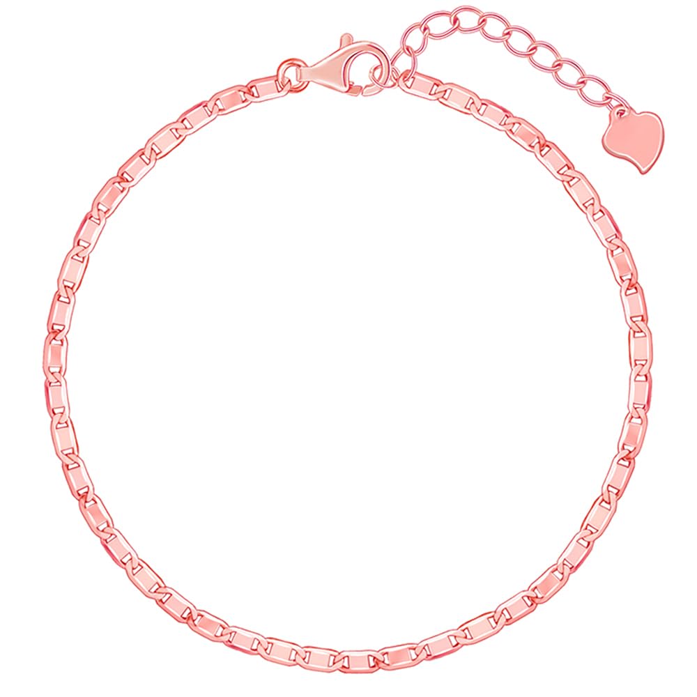925 Silver Rose Gold Classic Shine Bracelet, Adjustable | Gifts for Women and Girls | With Certificate of Authenticity and 925 Stamp | 6 Months Warranty-image-30