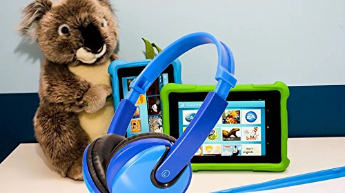 fireCable Kids Headphones - for iPad, Kindle, Computers and Tablets (Comfort fit Noise Cancelling Headphones for Kids) (Purple)