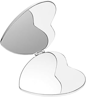 Portable Heart-Shaped Compact Mirror Double-S...