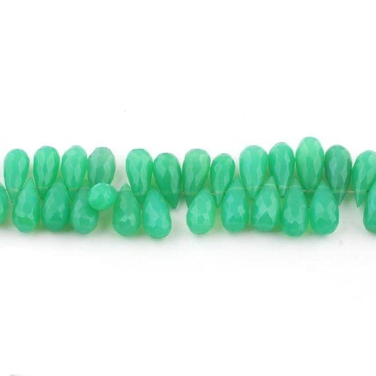 Chrysoprase briolettes taillées de LKBEADS | Pierres fines d'exception pour joaillerie artisanale