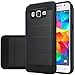 Galaxy On5 Case, Samsung Galaxy On5 [Shock Absorption / Impact Resistant] Hybrid Dual Layer Armor Defender Protective Case Cover for Galaxy On5 , (Brush Black)