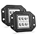 YSSMAO 2 pièces 18W inondation LED Barre Lumineuse de Travail Montage encastré Conduite Barre Lumineuse Tout-Terrain antibrouillard pour 4X4 J-eep ATV UTV Camion Bateaux