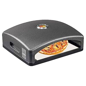 PETIT MANON Pizza Oven,Portable Outdoor Pizza Oven for Gas Grill & Charcoal Grill with 12 IN Pizza Stone,Stone Backed Pizza,Grill Pizza Oven for Kitchen BBQ Picnic(15.7 x 13.8 x 5.5 Inch)