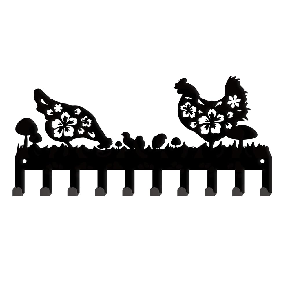 Porte clé mural de fleur de poulet à offrir comme cadeau de pendaison de crémaillère