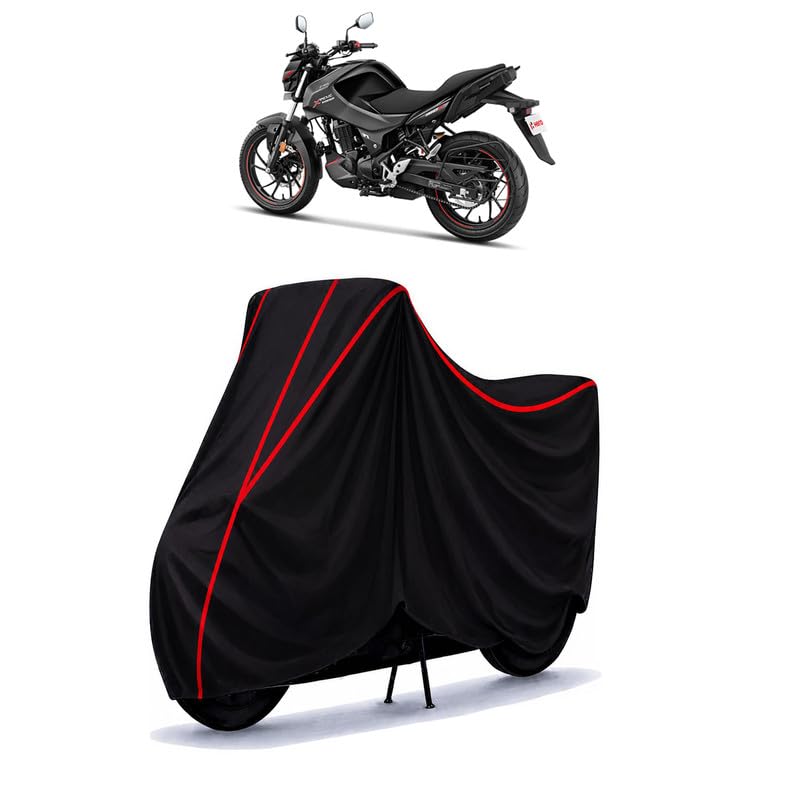 Image of Hero Xtreme 160R Water Resistant Bike Cover for All Motorcycles & Rain | Heavy Duty Taffeta Fabric | UV Protection, Dustproof, Scratchproof | All Weather Two Wheeler Body Cover with Elastic Bottom
