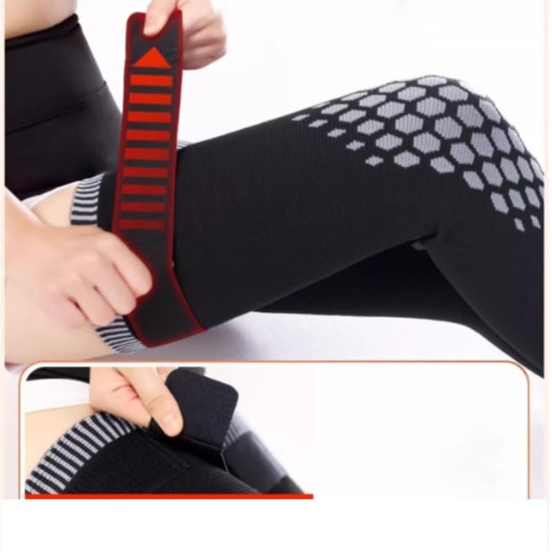 Exercise, protection Knee Pads Wormwood Heating Elderly Knee Leggings Graphene Straps Lengthened for Fitness, cycling, running, playing football