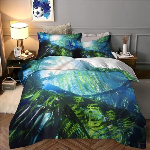 Housse de couette 3D impression jungle drap de lit Super King - 6