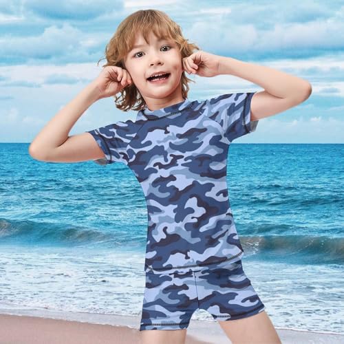 Blue CamouflageChildren's Swimsuits Boys Two Piece Suit9-11Y(140cm)3