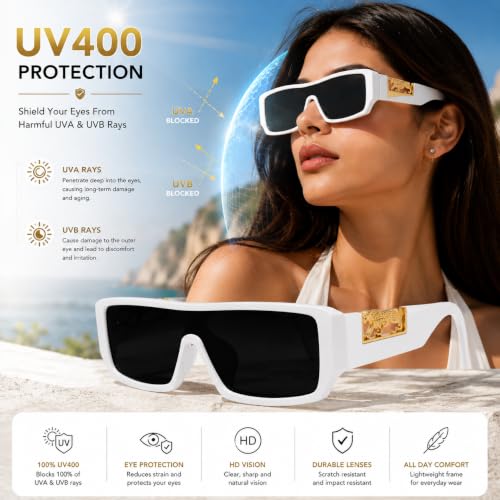 Image of RICHORS Unisex Light Weight Sunglasses Rectangular Inspired By Mc Stan Bigg Boss Winner 16 (Black Sunglass),Non-Polarized